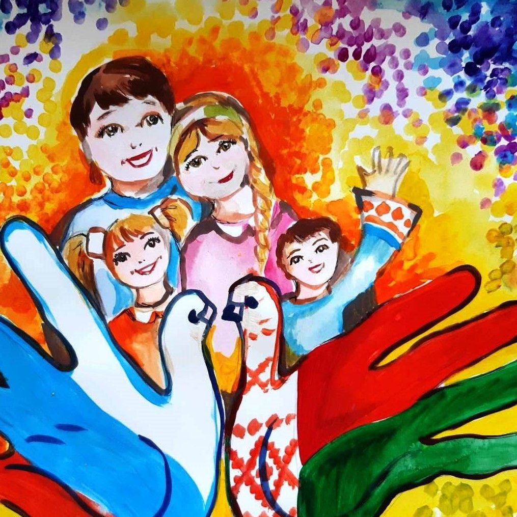 Детский рисунок единство народов